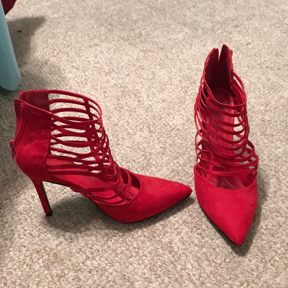 Red Suede Heels